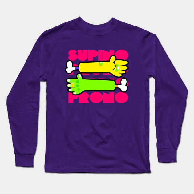 Prone and Supine ( Pink Edition ) Long Sleeve T-Shirt by clarabmtnez